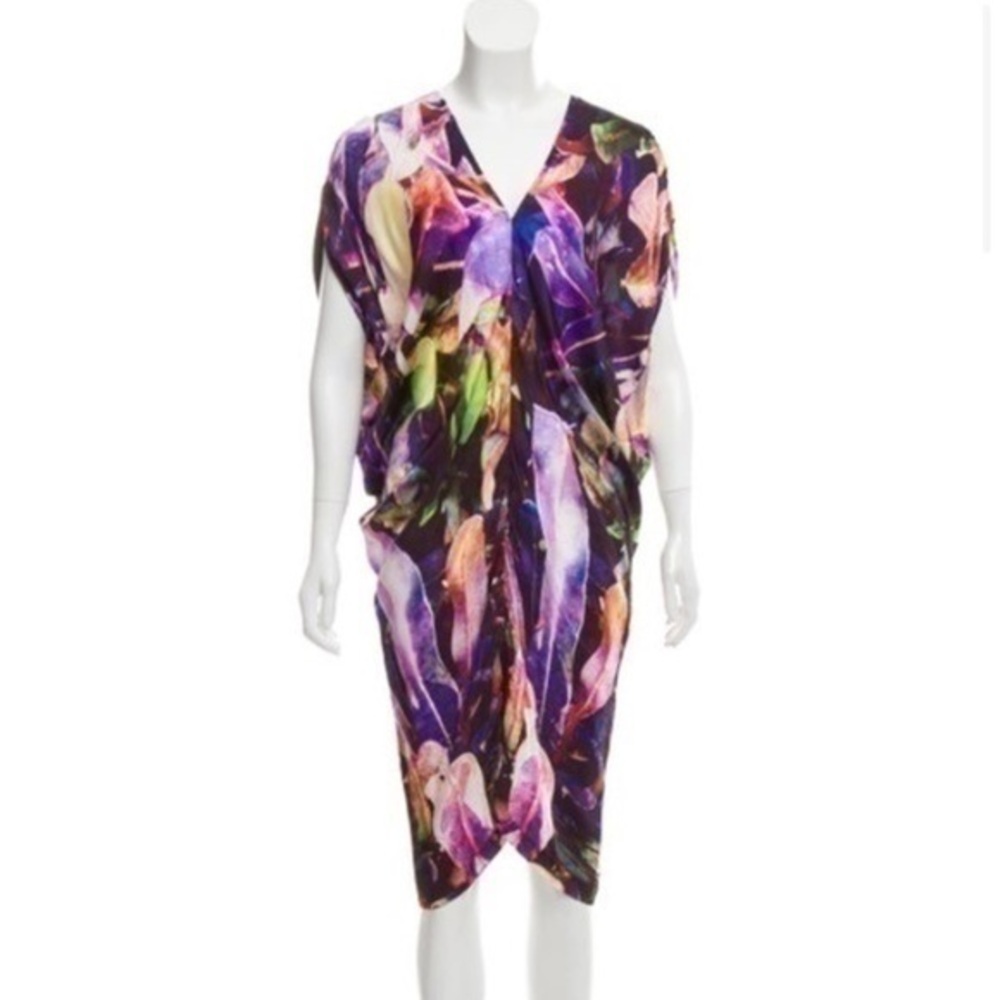 Zero + Maria Cornejo  Purple Floral Women's Dress.